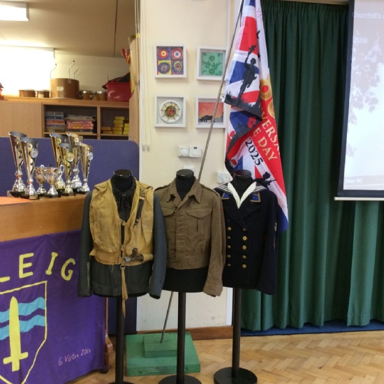 Uniforms on display